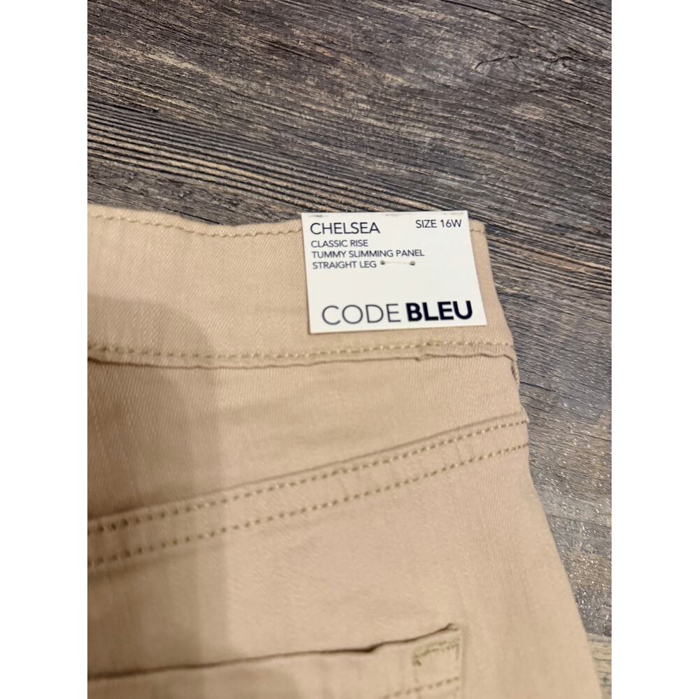 Code Bleu Kahaki Chelsea Jeans Classic Rise Regular Size 16 New With Tag - Picture 5 of 5